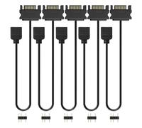 Gebildet Cavo Splitter SATA a 3 pin ARGB per ARGB 5V o Ventole ARGB Fai da te, Strisce Luminose ARGB, Confezione da 5