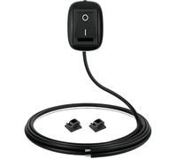 Gebildet Interruttore a Pulsante Tipo Pasta Momentanea 12V-230V/10A, Interruttore a Forma di Goccia D'acqua, Utilizzato per Fari Antinebbia, Luci al Neon, Barra Luminosa a LED (con Fermacavi)