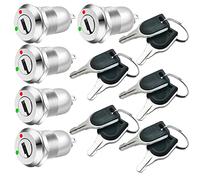 Gebildet Interruttore di Blocco a Chiave in Metallo 12mm Interruttore a Chiave di Accensione/Spegnimento Interruttore a Chiave a Scatto (Confezione da 5)