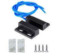 Gebildet Interruttore magnetico normalmente aperto con filo,1set Sensore contatto per cancello sicurezza per finestra incasso Allarme 100V-240V Guscio in lega di alluminio Interruttore magnetico Reed