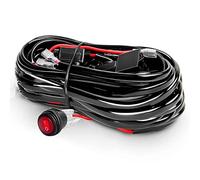 Gebildet Interruttore Relè di Potenza On-Off da 12V, 2 Fili, Fusibile a Lama Impermeabile - Kit Cablaggio Barra Luminosa a LED 16AWG per Luci da Lavoro a LED, Luci Fuoristrada
