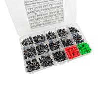 Gebildet Kit Assortimento di 460 Interruttori a Pulsante Tattile Momentanei Micro da 13 Valori, 4 pin, 6 x 6mm, Con Cappucci