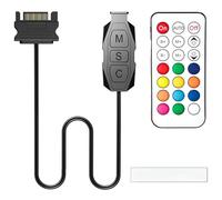 Gebildet Kit Controller ARGB per Ventole RGB per PC,Controller per Ventole RGB di Alimentazione SATA,Hub per Ventole ARGB per Computer,Controllo RGB e Singolo Effetto Luce con Telecomando a 21 Tasti