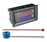 Gebildet LED 2in1 Multimetro Display del Pannello Rilevatore di Amperaggio di Tensione con Trasformatore di Corrente 230V/380V, Volt Amp Meter Voltmetro Digitale Amperometro AC 50V-500V 10A