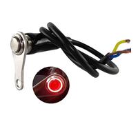 Gebildet Universale Autobloccante Acciaio Inossidabile LED Rosso Motocicletta Interruttore, 5A/12V, ACCESO-SPENTO, Supporto Regolabile per Manubrio Impermeabile Pulsanti Interruttori
