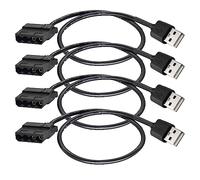 Gebildet USB a 4-Pin Molex Caso Adattatore Ventola Cavo Connettore,4pcs USB a 4-Pin Molex PWM 5V Manica Cavo Adattatore di Alimentazione Ventola