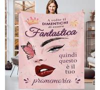 Gebiorty Idee Regalo Donna Originale Utile, Coperta Regalo Compleanno per Sorella Mamma Amica Figlia Collega, Regali Festa Della Donna, Flanella Coperta 150x200cm