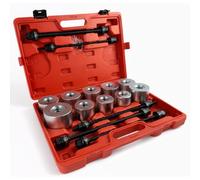Gebo Tools Set estrattore per Silent Block 34-90 mm e boccole con 22 Manicotti di pressatura e 5 Mandrini e Dadi, Kit per rimozione di boccole con Cuscinetti di Tenuta per Auto Camion