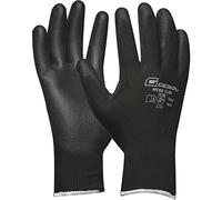 Gebol 709244s Guanti da lavoro Micro Flex | Taglia 10 NERO | lavorati a maglia fine con rivestimento in poliuretano | 1 Coppia, XL, 2 pezzi