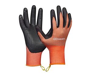 Gebol Clivia, 1 paio di guanti da giardinaggio da donna e bambino, compatibili con touch screen con funzione anti-sudore, guanti da lavoro in materiale riciclato con nodi antiscivolo, taglia M/8