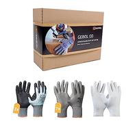 Gebol GO - Set di guanti da lavoro per trasloco | taglia XL (taglia 10) | mix di guanti per aiutanti con funzione touch o per evitare impronte digitali | per uomo | 10 paia