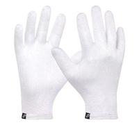 Gebol Guanti in cotone, sostenibili in cotone biologico, antibatterici e antivirali, versatili possibilità di utilizzo e touchscreen, unisex, taglia S/M (taglia 7/8), bianco