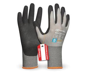 Gebol Master Flex | Guanti da lavoro per uso universale | Guanti in nitrile dermatologicamente testati | Per uomo | Taglia L (Gr 9) | Grigio | 1 paio