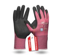 Gebol Master Flex Lady, guanti da lavoro con rivestimento in nitrile in PPU, guanti in nitrile dermatologicamente testati, guanti da giardinaggio da donna, taglia S (Gr 7), rosa, 1 paio