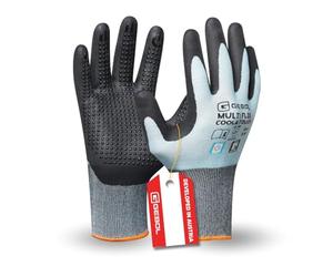 Gebol Multi Flex Cool&Touch, 1 paio di guanti da lavoro rinfrescanti contro il sudore da uomo, adatti al touch screen, con bordi, taglia XL, colore: blu ghiaccio