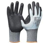Gebol Multi Flex Cool&Touch, 1 paio di guanti da lavoro rinfrescanti anti contro il sudore da uomo, touch screen con bordi, taglia L, colore: blu ghiaccio