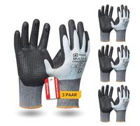 Gebol Multi Flex Cool&Touch, 3 paia di guanti da lavoro rinfrescanti contro il sudore da uomo, adatti al touch screen, con bottoni, taglia XL, colore: blu ghiaccio