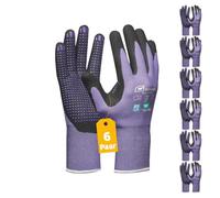Gebol Multi Flex Lady | Guanti da lavoro con rivestimento in nitrile e gommini | Guanti in nitrile dermatologicamente testati | Guanti da giardinaggio con grip per donna | Taglia XS (Gr 6) | Lilla | 6