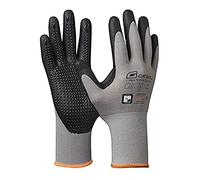Gebol Multi Flex Touch | Guanti da lavoro per touch screen | Guanti in nitrile con gommini per uomo | Taglia XL (Gr 10) | Grigio | 1 paio