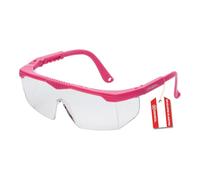 Gebol Safety Kids - Occhiali protettivi in materiale leggero e resistente ai graffi, occhiali per bambini extra leggeri con rami regolabili, ideali per il fai da te, colore: rosa