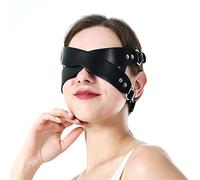 GEBONE Maschera per gli occhi sexy per le donne Cosplay in pelle mezza maschera viso benda X tipo MK-08