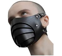 GEBONE Maschera punk uomo/donna sexy cosplay in pelle mezza maschera completamente chiusa tipo MK-09
