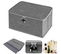 Gebrazy Scatola Chiudibile, Contenitore Per Medicinali, Con Serratura A Combinazione, Scatola Pieghevole In Tessuto Con Manici, Richiudibile Per Vestiti, Caramelle, Giocattoli (Small)