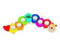 Geburtstagsraupe Camila: L= 53,5 cm, Holz, 18 Teile, 6 Glasteelichthalter