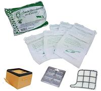 Gecasa 6 Sacchetti in Carta Profumini e Filtri per Folletto Vorwerk Kobold vk135 vk136 (Classica, 6 Sacchetti 1 Filtro Hepa 1 Filtro Griglia)