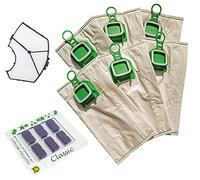 Gecasa 6 Sacchetti in Carta Profumini e Filtri per Folletto Vorwerk Kobold vk140 vk150 (Lavanda, 6 Sacchetti + 1 Filtro Griglia)
