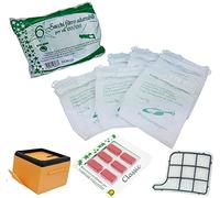 Gecasa 6 Sacchetti in Microfibra Profumini e Filtri per Folletto Vorwerk Kobold vk135 vk136 (Fragola, 6 Sacchetti 1 Filtro Hepa 1 Filtro Griglia)