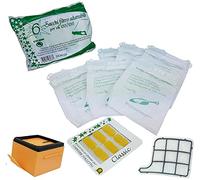 Gecasa 6 Sacchetti in Microfibra Profumini e Filtri per Folletto Vorwerk Kobold vk135 vk136 (Limone, 6 Sacchetti 1 Filtro Hepa 1 Filtro Griglia)
