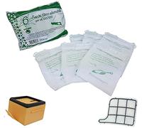 Gecasa 6 Sacchetti in Microfibra Profumini e Filtri per Folletto Vorwerk Kobold vk135 vk136 (Nessuna, 6 Sacchetti 1 Filtro Hepa 1 Filtro Griglia)