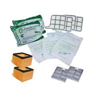 Gecasa kit 30 pezzi kit per vorwerk folletto vk 135 vk136 12 sacchetti 12