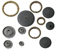 Gecasa Kit bruciatore anelli spartifiamma 1 grande 2 medi 1 piccolo adattabile Ariston (Kit Completo, Spartifiamma)