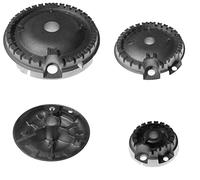 Gecasa Kit piattello e bruciatore 1 grande 2 medi 1 piccolo adattabile Indesit, Germania, Candy, Gasfire, Sovrana, Meneghetti, Ariston, Siltal, Xper, Terim (Kit 1 Grande 2 Medi 1 Piccolo, Bruciatore)