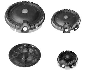 Gecasa Kit piattello e bruciatore 1 grande 2 medi 1 piccolo adattabile Indesit, Germania, Candy, Gasfire, Sovrana, Meneghetti, Ariston, Siltal, Xper, Terim (Kit 1 Grande 2 Medi 1 Piccolo, Bruciatore)