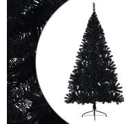 Gecheer Albero di Natale Artificiale 180 cm, Sempreverde, Metà, Base Nero, PVC, Decorazione Focal Point