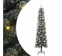 Gecheer Albero di Natale artificiale, albero conico moderno con luci LED incorporate, 50.5 x 50.5 x 180 cm, in PVC resistente, per decorazioni natalizie interne ed esterne