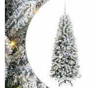Gecheer Albero di Natale artificiale Bianco, design funzionale con luci LED, 63 x 63 x 150 cm, PVC di alta qualità, sempreverde, per decorazioni festive e atmosfera accogliente