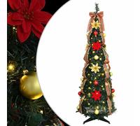 Gecheer Albero di Natale artificiale, con 100 LED, 150 cm, PVC, struttura in ferro, per soggiorno, terrazza