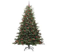 Gecheer Albero di Natale artificiale con LED, albero moderno cono PVC metallo plastica, resistente e bello, per interni e soggiorno