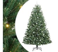 Gecheer Albero di Natale Artificiale, Design Cono Semplice Contemporaneo, PVC Resistente, Rami Pieghevoli, 240 cm, per Ambienti Moderni e Grandi Eventi