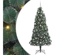 Gecheer Albero di Natale Artificiale Illuminato Pre-Addobbato, Conico, Elegante, Ideale per Soggiorni e Giardini, per Decorazioni Natalizie