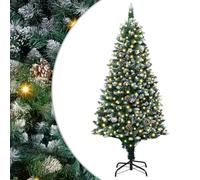Gecheer Albero di Natale artificiale Verde 180 cm PVCAlbero Natale luminoso