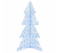 Gecheer Albero di Natale con LED Blu, Decorazione Moderna in Acrilico Traslucido 150 cm, Leggero e Durevole, per Feste e Illuminazione Straordinaria