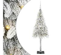 Gecheer Albero di Natale LED Bianco 150 cm, Realistico, Polietilene e Acciaio, Ideale per Interni ed Esterni, Per Feste e Riunioni Familiari