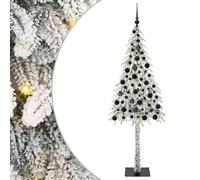 Gecheer Albero di Natale LED Bianco 180 cm, Design Realistico, Alta Qualità, Struttura in Acciaio, Ideale per Interni ed Esterni, Per Feste e Riunioni Familiari