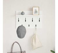 Gecheer Appendiabiti a muro Bianco 60 x 40 x 12 cm Legno multistratoMobile per Ingresso