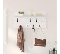 Gecheer Appendiabiti a muro Bianco 80 x 40 x 12 cm Legno multistratoMobile per Ingresso